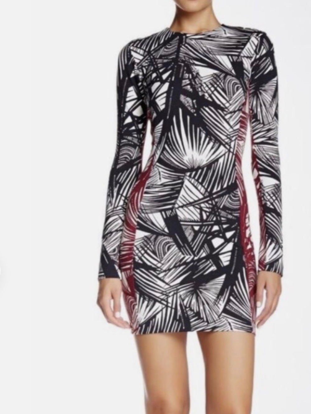 Elizabeth & James Mailyn Palm Print Bodycon Mini Dress - Sz 00